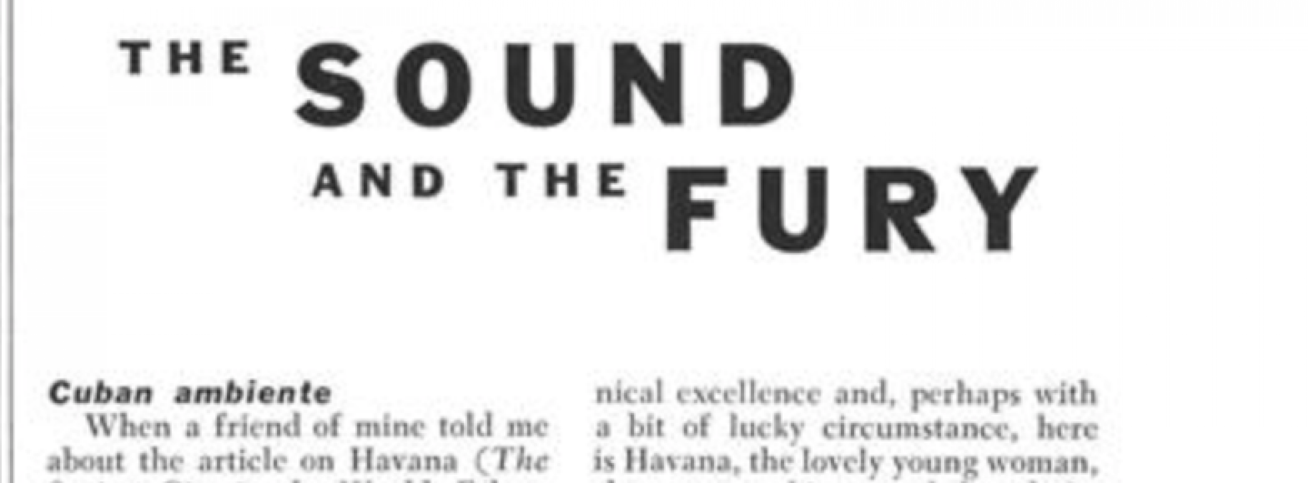 The Sound and the Fury | Esquire | APRIL, 1955