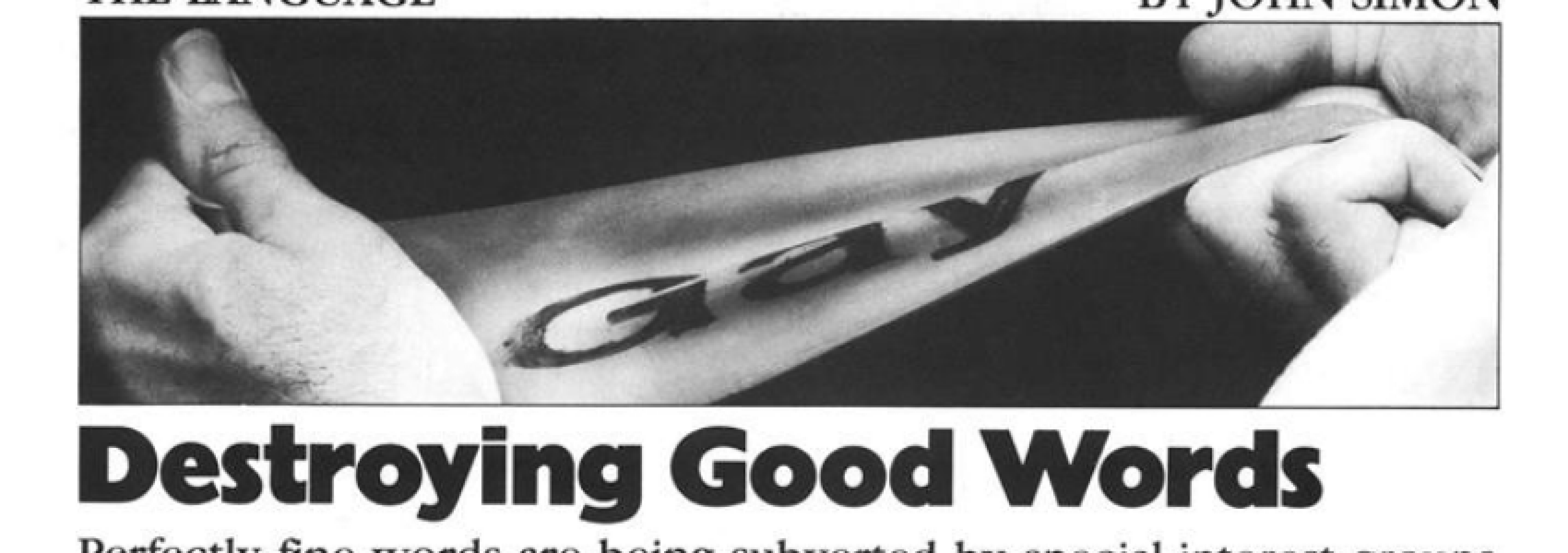 Destroying Good Words Esquire April 25 1978