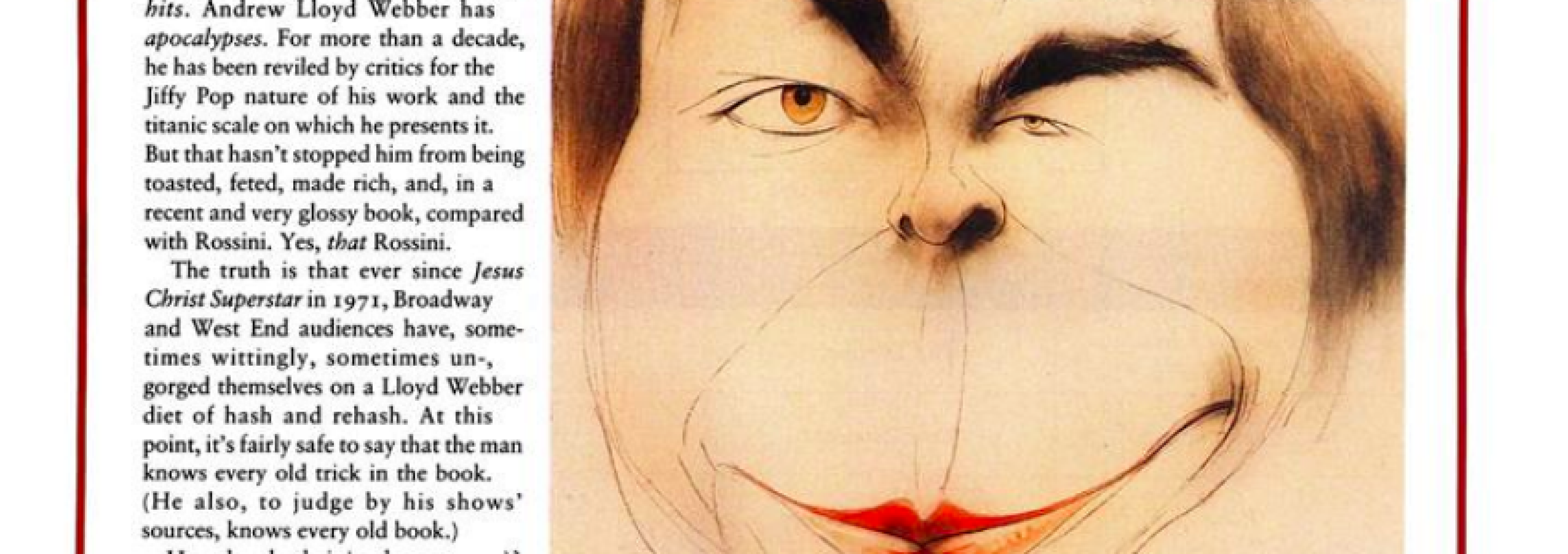 Aspects of Lloyd Webber | Esquire | April 1990